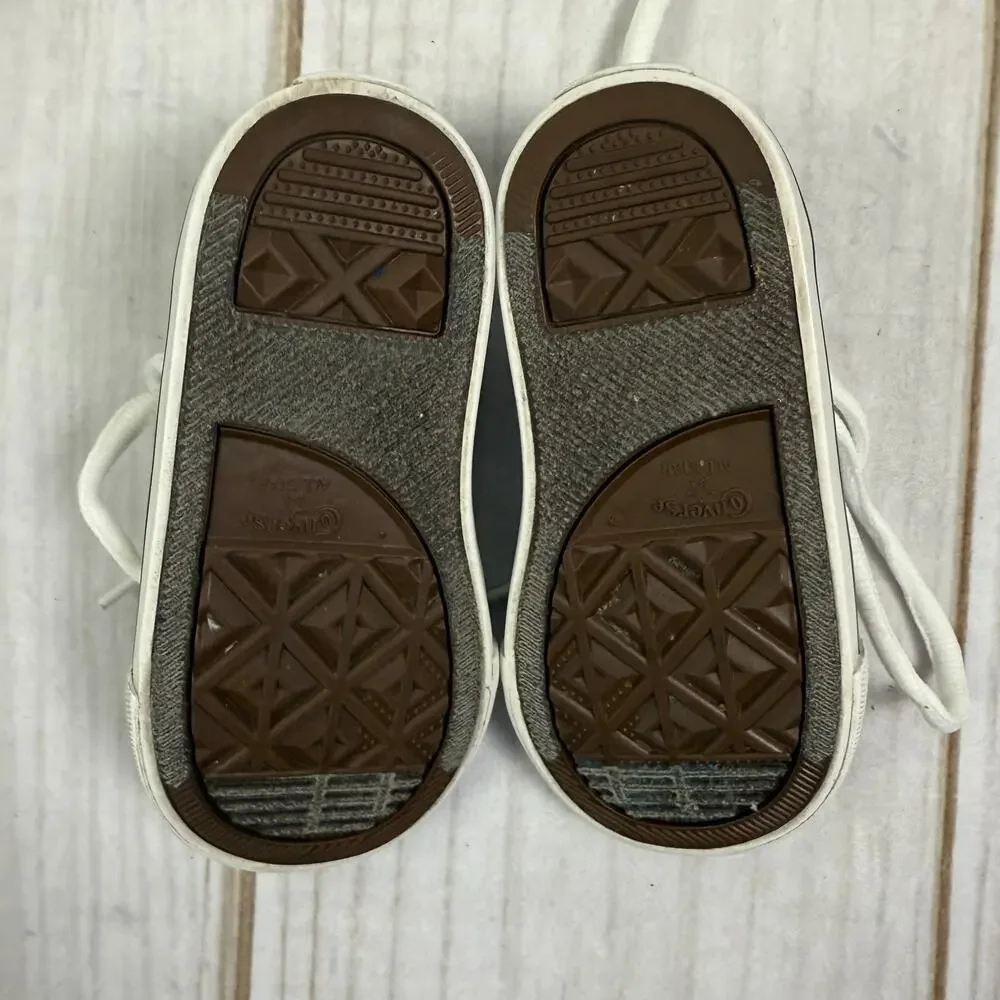 Converse All Star Chuck Taylor High Top Toddler Shoes Gray White Size 7C‎